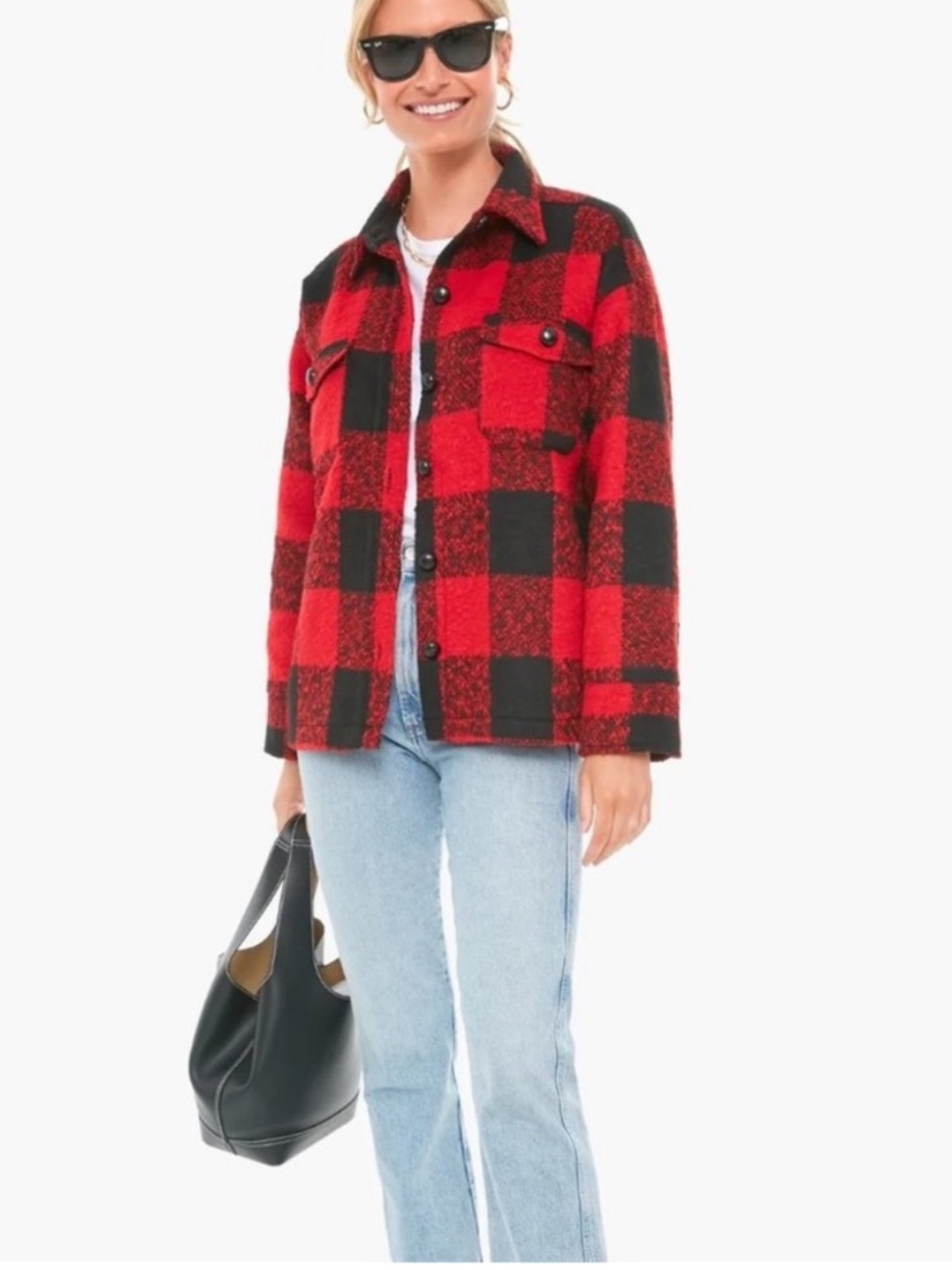 Tuckernuck pomander place Austen buffalo checkered jacket shacket fall size M